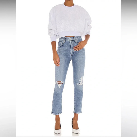 AGOLDE Riley High Rise Straight Crop in Whiplash Size 27 - Picture 4 of 11